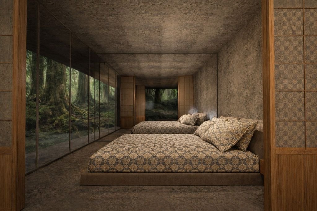 AMO NO OTO - Bedroom with forest views
