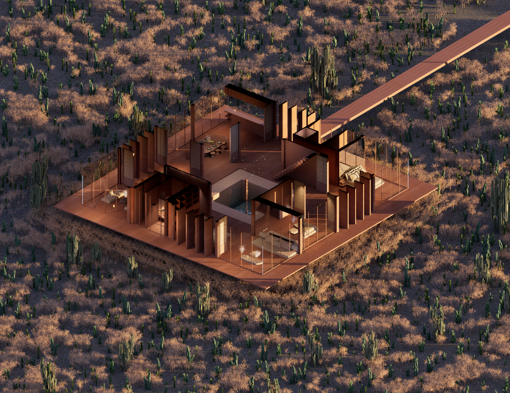 WIND WITHIN WALLS - Aerial desert view
